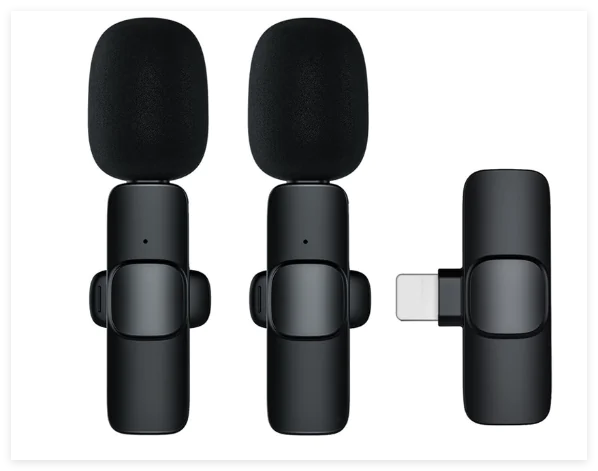 Wireless Microphone for iPhone/Android: 2.4G Noise Cancelling Mic