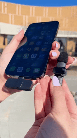 Wireless Microphone for iPhone/Android: 2.4G Noise Cancelling Mic